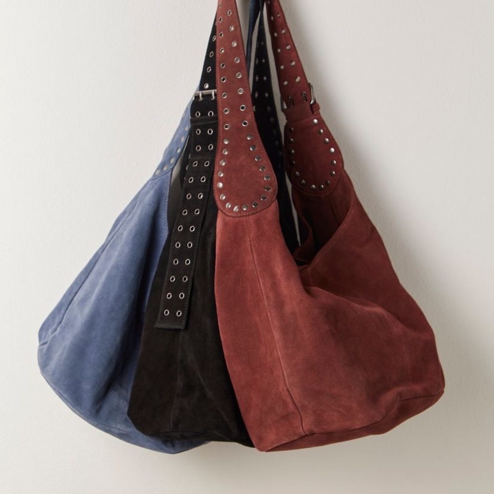 FREE PEOPLE SAGE BUCKET BAG 100% SUEDE LEATHER USED ONCE ONLY